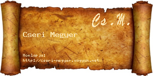 Cseri Megyer névjegykártya